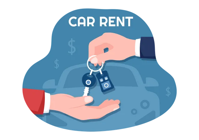 Purchase car on rent  Illustration