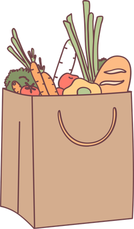 Purchase Vegetables  Illustration