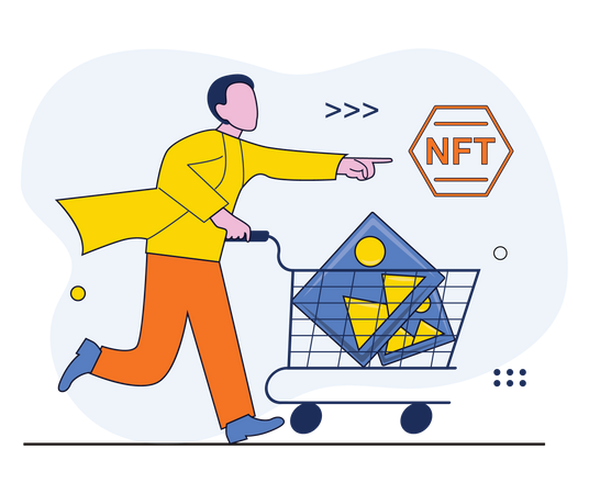 Purchasing nft art  일러스트레이션