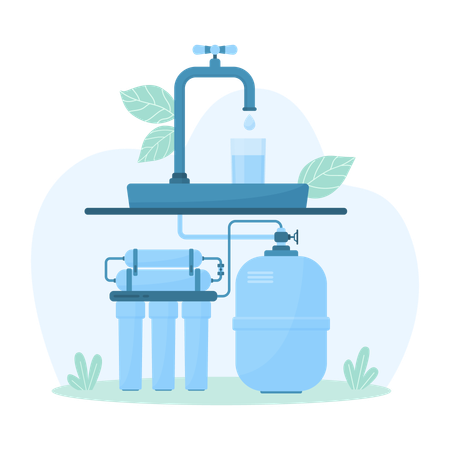 Purificación del agua  Ilustración