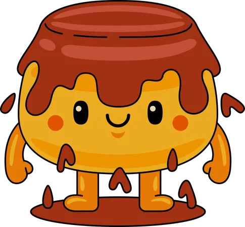 Purin Mascot Character  Illustration