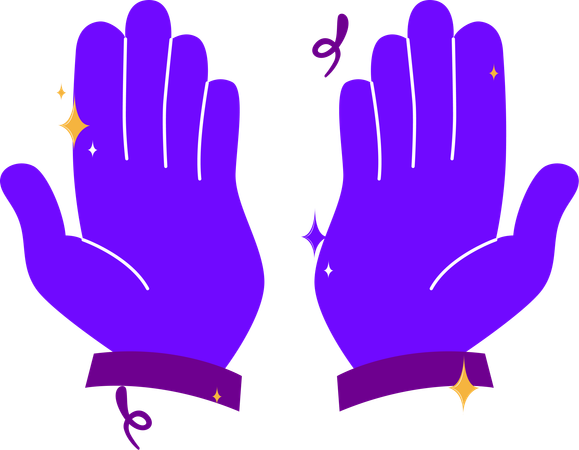 Purple Hands of Prayer  Illustration