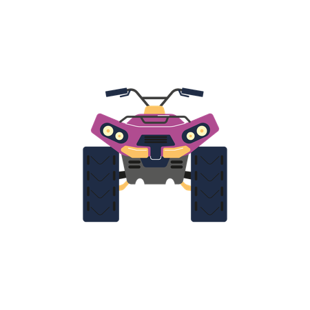 Purple quad bike  Illustration