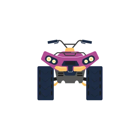 Purple quad bike  Illustration