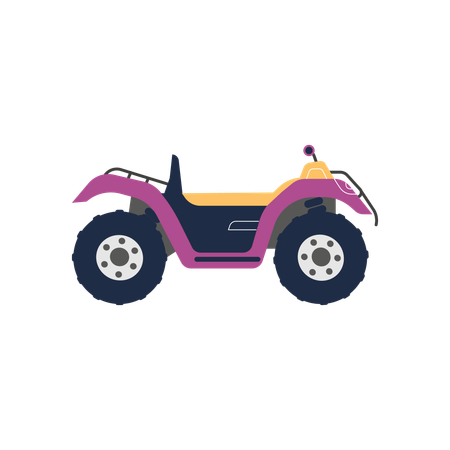 Purple Quad bike  Illustration