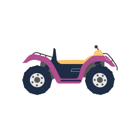 Purple Quad bike  Illustration