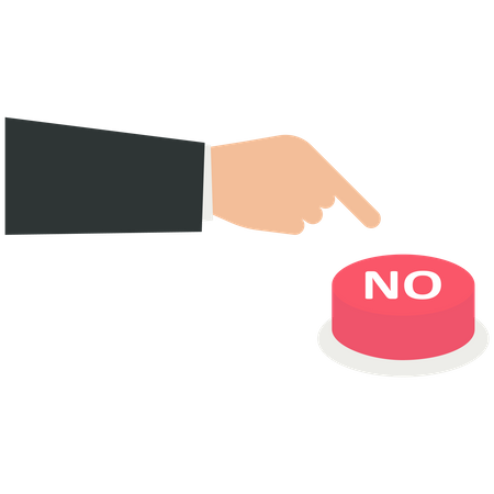 Push No button  Illustration