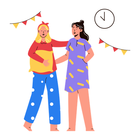 Soirée pyjama  Illustration