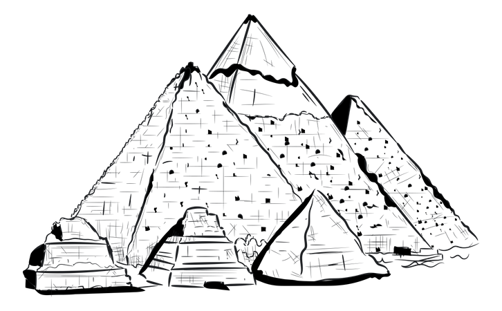 Pyramiden von Gizeh  Illustration