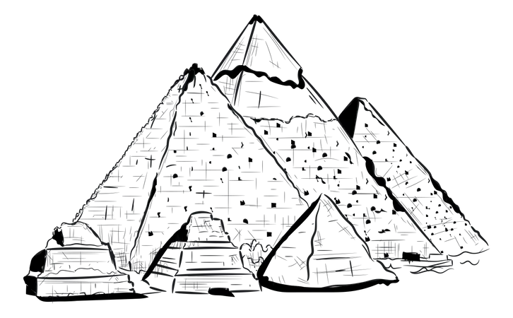 Pyramiden von Gizeh  Illustration