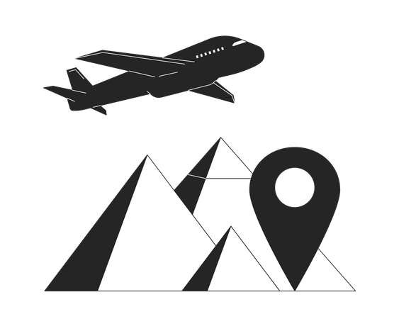 Tourisme des pyramides  Illustration