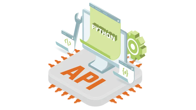 Python Api Integration 일러스트레이션