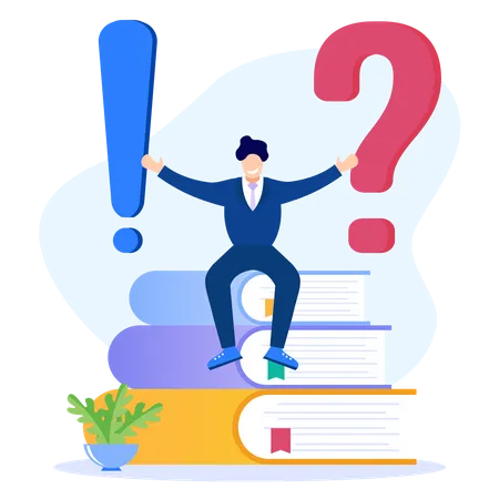 Illustration Vector Graphic Cartoon Character Of Answering Questions Illustration