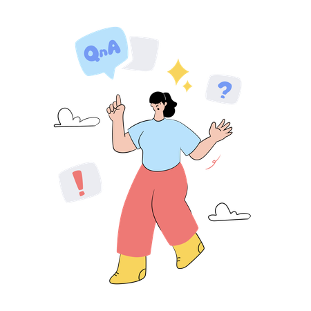 Qa Girl Student  Illustration