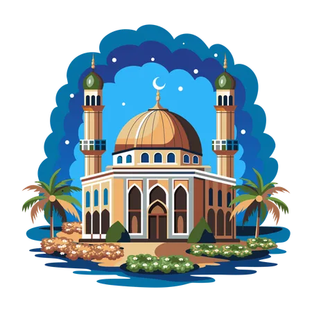 Qibli Mosque  Illustration