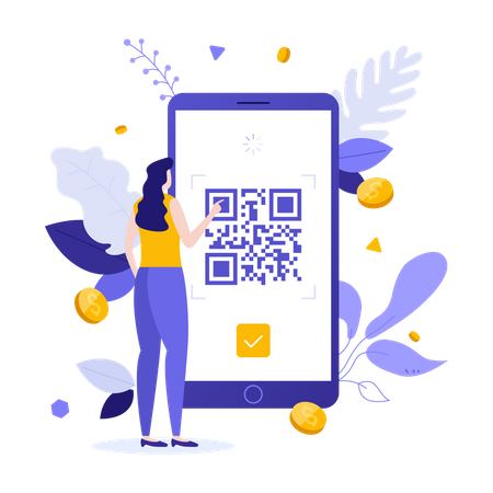 QR Code Lesegerät  Illustration