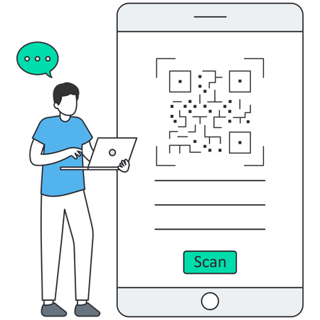 QR-Code oder Quick-Response-Code  Illustration