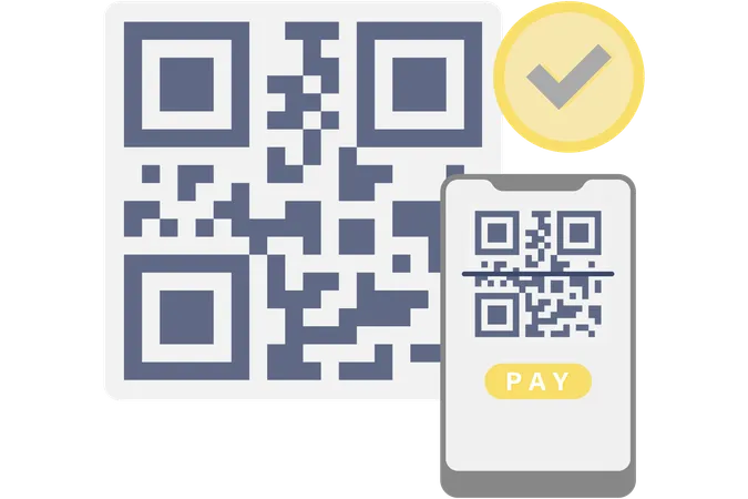 Pagamento por código QR  Illustration