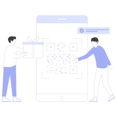 Paiement par code QR  Illustration