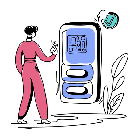 QR code payment  Illustration