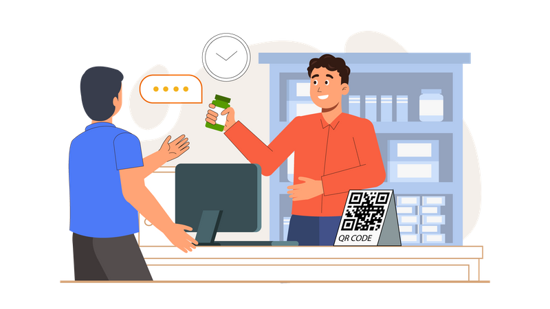 QR code payment  Illustration