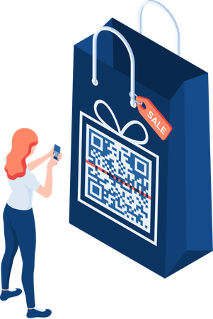 QR Code Payment  Illustration