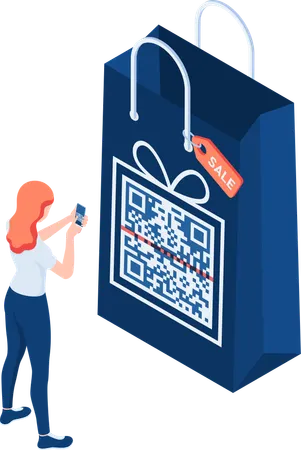 QR Code Payment  Illustration