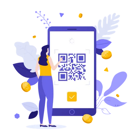 QR Code Scanner  Illustration