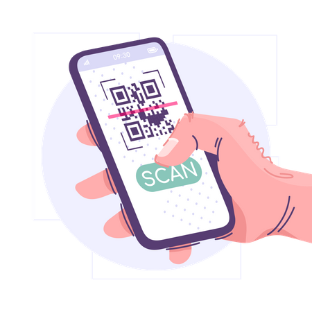 QR Code Scanning App  Illustration