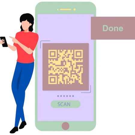 QR Code Scanning Is Complete イラスト