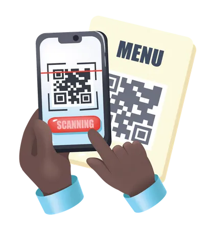 Qr Code Scanning  Illustration