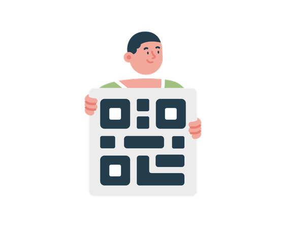Verificação de código qr  Ilustração