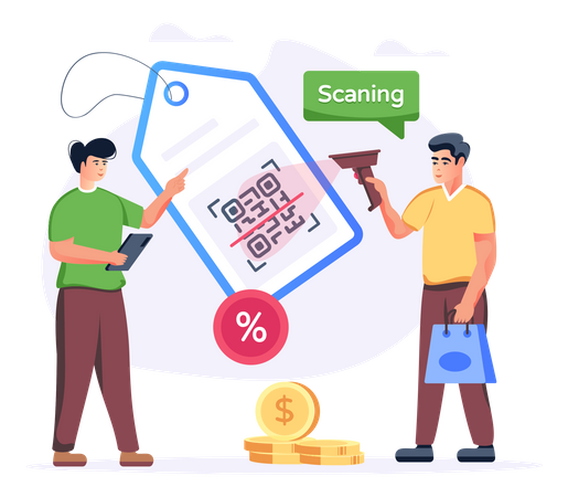 QR Discount  Illustration