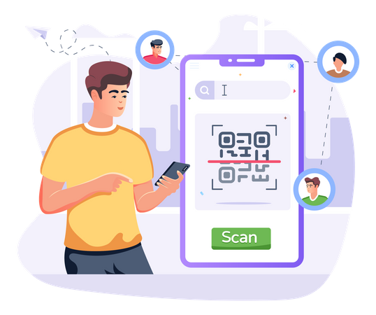 QR Media  Illustration