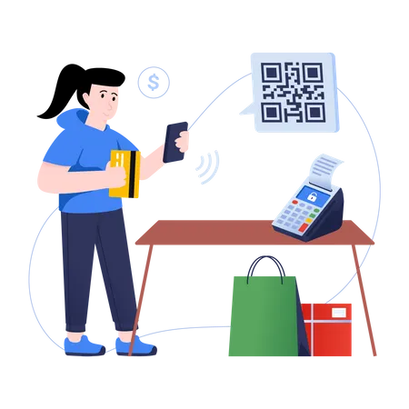 Qr Payment  Illustration