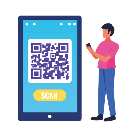 QR payment  Illustration