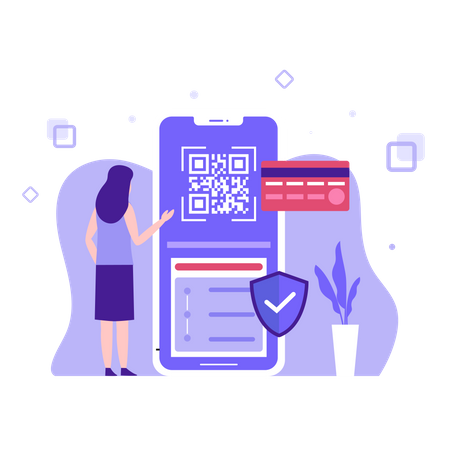 Qr Payment  Illustration