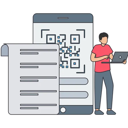 Qr Payment  Illustration