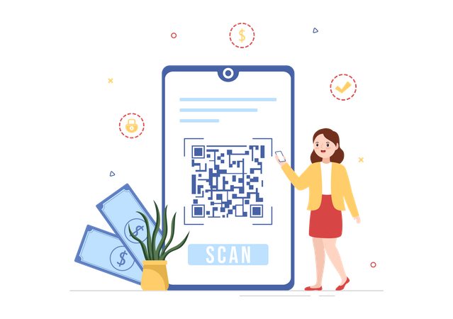 QR Payment  Illustration