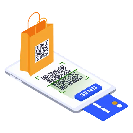 Achat de scan QR  Illustration