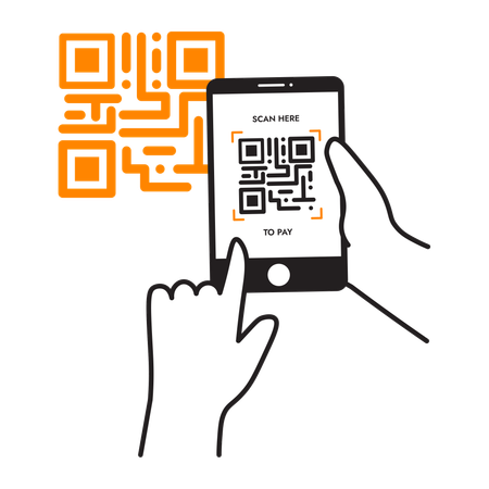 QR Scanning  Illustration