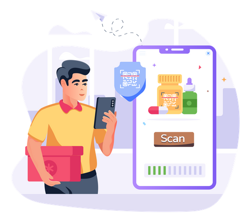 QR Tracking  Illustration