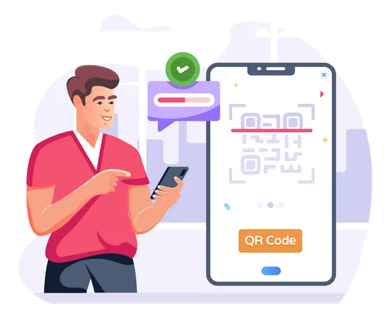 Verificación qr  Ilustración