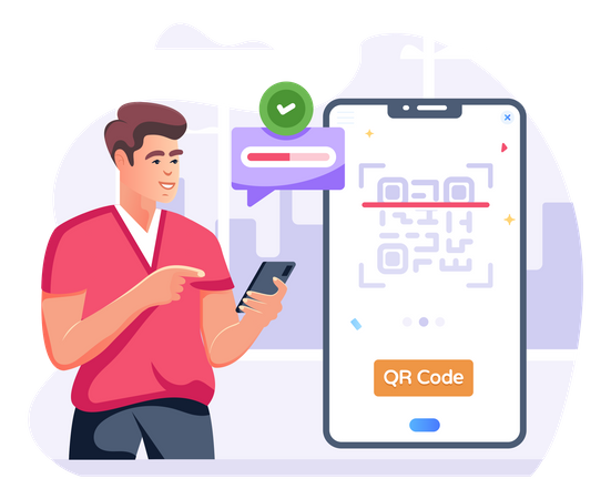 QR-Verifizierung  Illustration