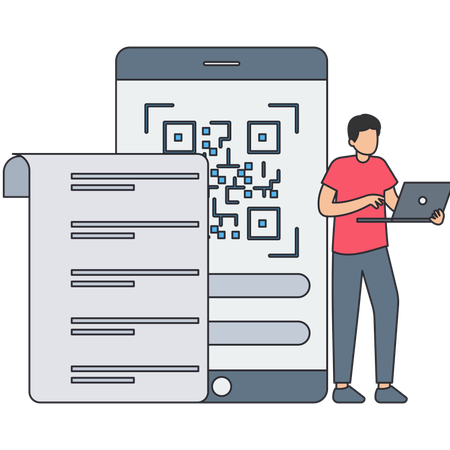 QR-Zahlung  Illustration