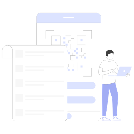 QR-Zahlung  Illustration