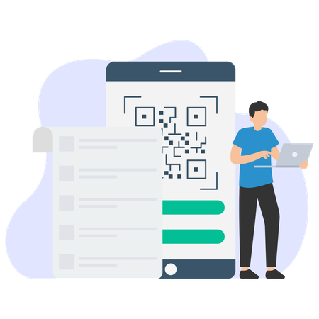 QR-Zahlung  Illustration