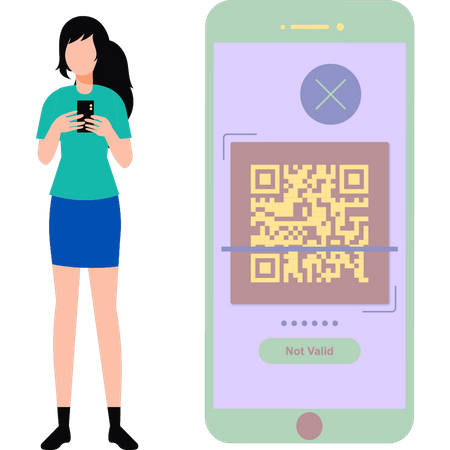 Código qr no válido  Ilustración