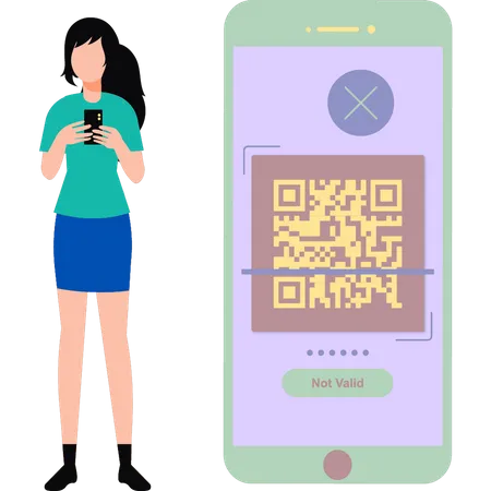 Qrcode not invalid  Illustration