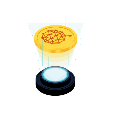 Holograma da moeda Qtum  Ilustração